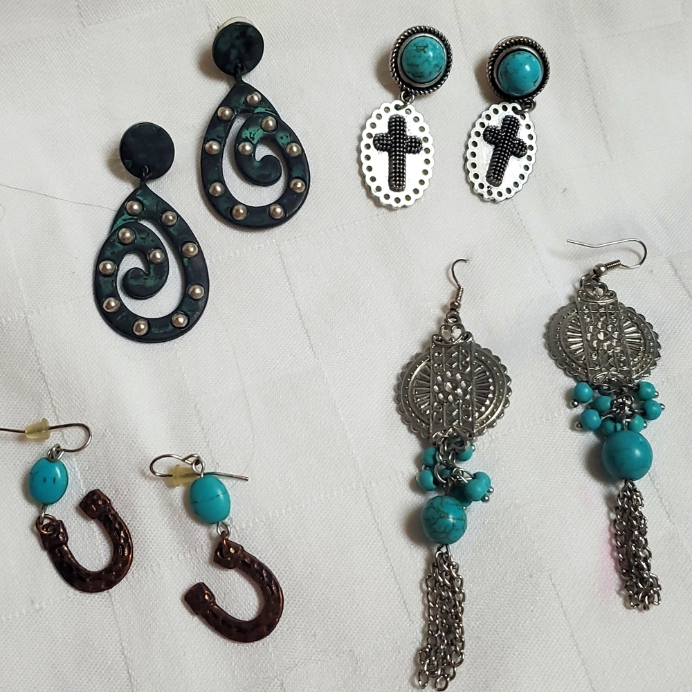 Southwest Earrings 4 pair
